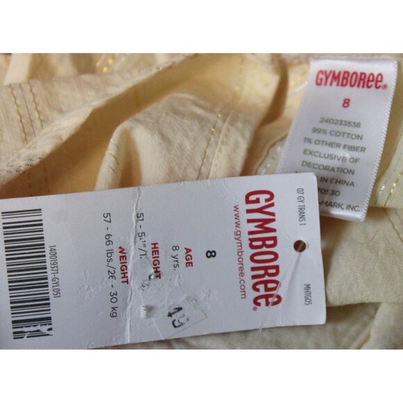 NEW VTG 2007 Gymboree Savanna Sunset Ivory Sequin Sparkle Blouse Stripe Metallic - Picture 7 of 7